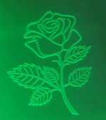 Dekolicht - Beleuchtete Rose in Plexiglas mit Farbwechsel